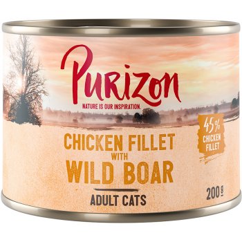 Purizon Adult bezobilné kuřecí filet s divočákem 24 x 200 g