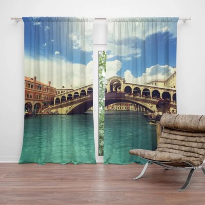 Závěsy Ponte di Rialto: 2 ks - 140x250 cm - Sablio – Hledejceny.cz