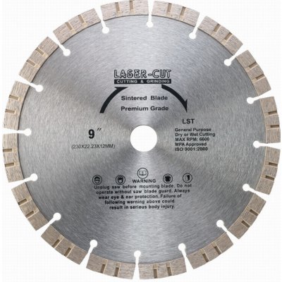 Lasercut Diamantový kotouč 230 x 22.2 x 12 mm L00115 – Zboží Mobilmania