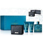 Versace Eau Fraiche Man EDT 100 ml + voda po holení 50 ml + sprchový gel 50 ml + peněženka dárková sada – Zboží Mobilmania