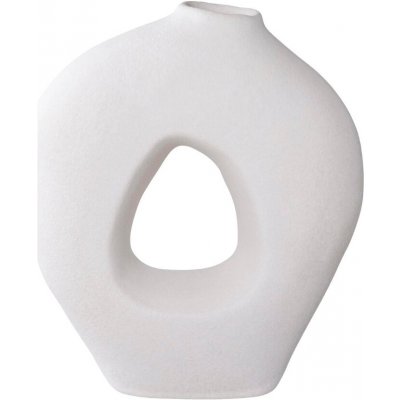 Nordic Living Bílá keramická váza Rami 24 x 10,5 cm – Hledejceny.cz