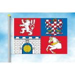 LIBEA, s.r.o. Vlajka Pardubického kraje Rozměr: 100×150 cm, Uchycení: Karabiny na stožár – Hledejceny.cz
