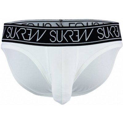 Sukrew Windsor Brief bílo-černé bavlněné slipy