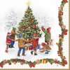Ubrousky Easy Life Papírový ubrousek Christmas Round Dance 33×33cm 20 ks