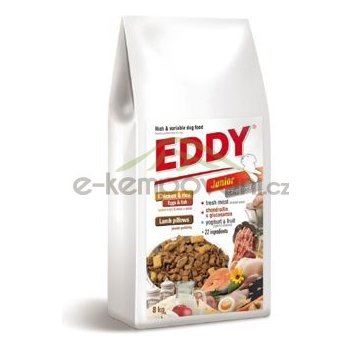 Eddy Junior Large Breed polštářky s jehněčím 8 kg