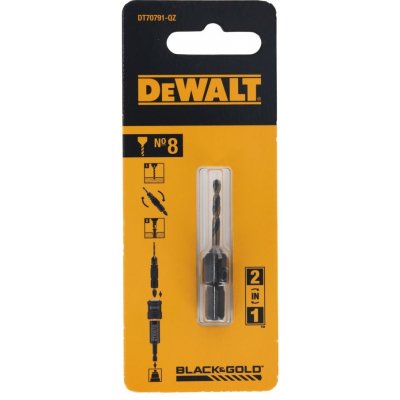 DT70791-QZ DEWALT VODÍCÍ VRTÁK (2,77 MM) SE ZÁHLUBNÍKEM PRO ŠROUBY O PRŮMĚRU 4 MM, NO8 – Zboží Dáma