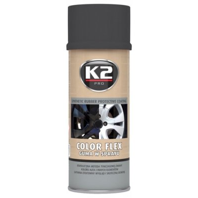 K2---CHEMIE-A-KOSMETIKA L343CM COLOR FLEX 400 ml ČERNÁ MATNÁ - ochranný nátěr ze syntetického kaučuku – Hledejceny.cz