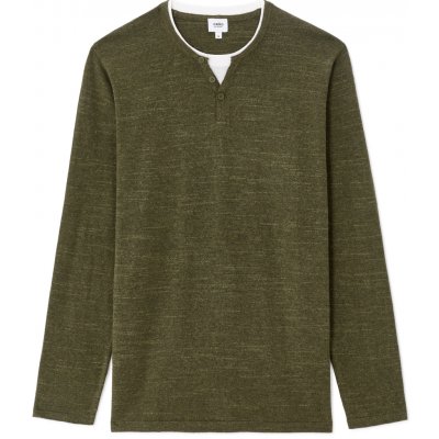 Celio svetr henley Gelano khaki – Sleviste.cz