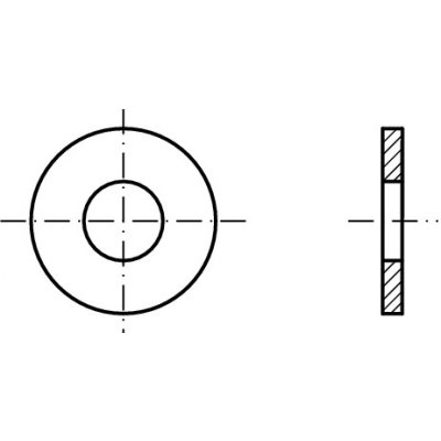 PROFISTYL DIN 134 podložka plochá se zvětšeným vnějším průměrem pozink Varianta: DIN 134 podložka plochá se zvětšeným vnějším průměrem ZnB 10,5x22x2,50mm M10 – Zboží Mobilmania