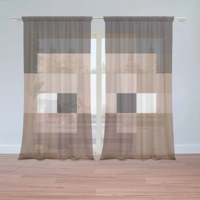 Sablio Záclony Blocks Obličej: 2ks 150x250cm – Hledejceny.cz