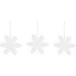 Porcelánová dekorace Snowflakes White set 3 ks Garden Trading – Sleviste.cz