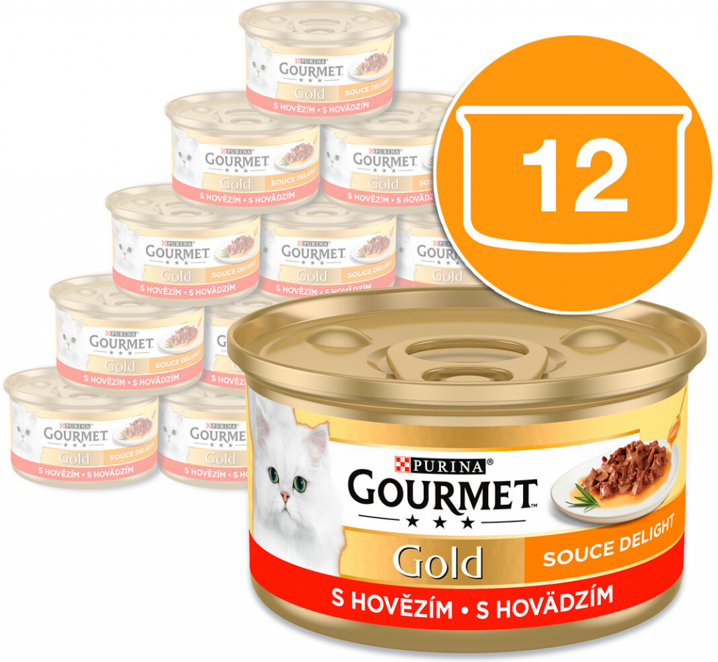 Gourmet Gold Sauce Delight hovězí v omáčce 12 x 85 g