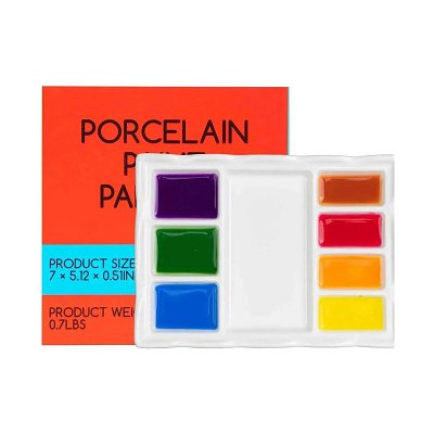 Porcelánová paleta obdélníková 8 důlků 13x18cm – Hledejceny.cz
