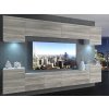 Obývací stěna Belini 300 cm šedý antracit Glamour Wood Imperium 4 IMP 4/5/W/GW1/0/0