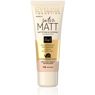 Eveline Cosmetics Satin Matt Tónovací krém s matným efektem 103 Natural 30 ml – Hledejceny.cz