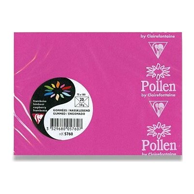 BAREVNÁ OBÁLKA Clairefontaine 75 x 100 mm, - olizová, růžová – Zboží Živě