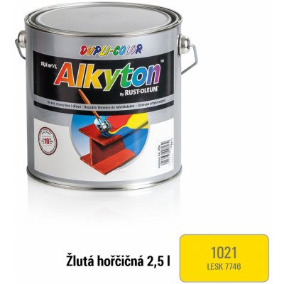 Alkyton RAL 1021 žlutá hořčičná, hladký lesk obsah 0,25L – Zbozi.Blesk.cz