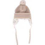 Vlnka dětská čepice s bambulí béžová – Sleviste.cz