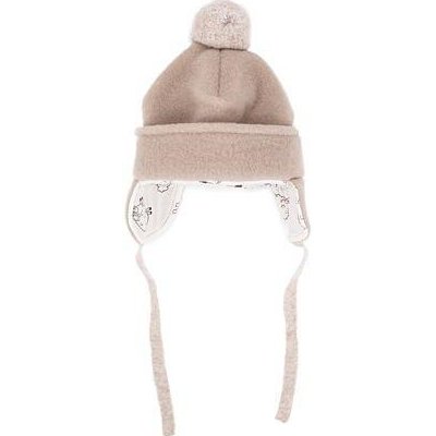 Vlnka dětská čepice s bambulí béžová – Sleviste.cz