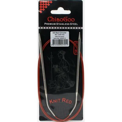 ChiaoGoo Knit Red ergonomické fixní kruhové jehlice 100 Cm 4mm – Sleviste.cz