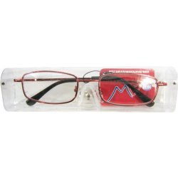American Way Dioptrické brýle čtecí červené v etui
