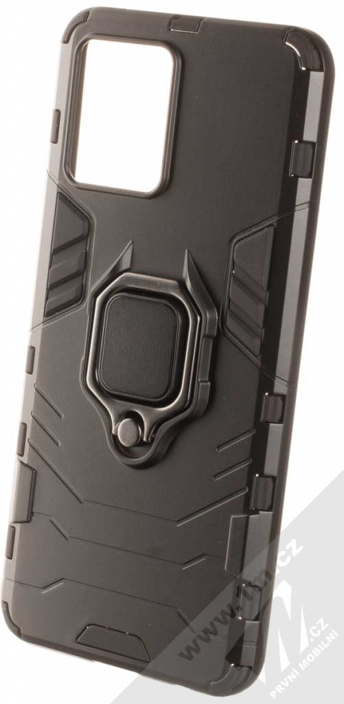 Pouzdro 1Mcz Armor Ring odolné ochranné s držákem na prst Realme 8, Realme 8 Pro černé