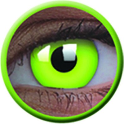 MaxVue Vision Crazy čočky UV Glow Green barevné svítící roční 2 čočky – Hledejceny.cz