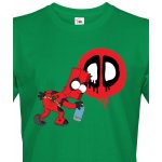 Bezvatriko cz Bart Simpson Deadpool Canvas pánské tričko s krátkým rukávem 0999 DTF DTG zelená