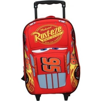 Vadobag batoh na kolečkách Cars 3D II červený