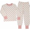 Dětské pyžamo a košilka Geggamoja Pink heart krémová