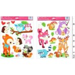 Anděl 10174 Samolepky na zeď lesní zvířátka 33 x 29 cm – Zboží Dáma