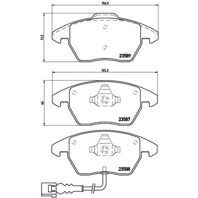 BREMBO Sada brzdových destiček, kotoučová brzda P 85 075