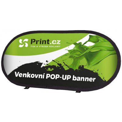 Print.cz Venkovní textilní pop up banner s oboustranným tiskem a přepravní taškou, 170 x 85 cm – Hledejceny.cz