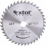 EXTOL PREMIUM pilový kotouč s SK plátky, 250x2,2x30mm, 40T, šířka SK plátků 3,2mm – Hledejceny.cz