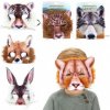 Dětský karnevalový kostým Teddies Maska zvíře látková 17x20cm 6 druhů na kartě