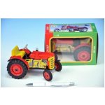 Kovap Traktor Zetor červený na klíček kov 14cm v krabičce 1:25 – Zboží Dáma