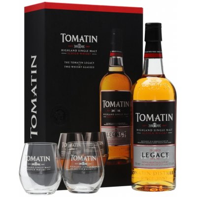 Tomatin Legacy 43% 0,7 l (dárkové balení 2 sklenice) – Hledejceny.cz