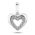 Lillian Vassago Přívěsek srdce se zirkony bílé zlato LLV98 GP038W – Sleviste.cz
