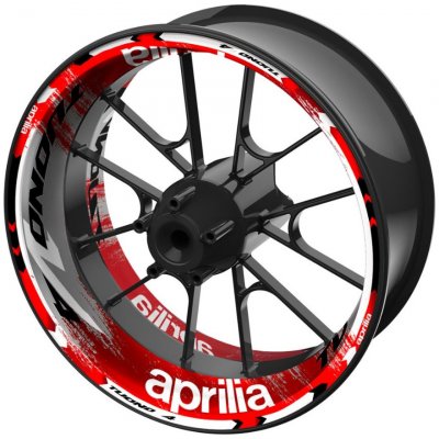 jednodílné polepy na kola Aprilia Tuono V4 šedo-červená – Hledejceny.cz