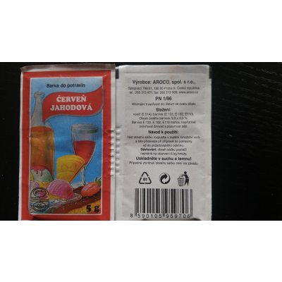 Aroco Potravinářská barva prášková červeň jahodová 5 g – Zboží Mobilmania