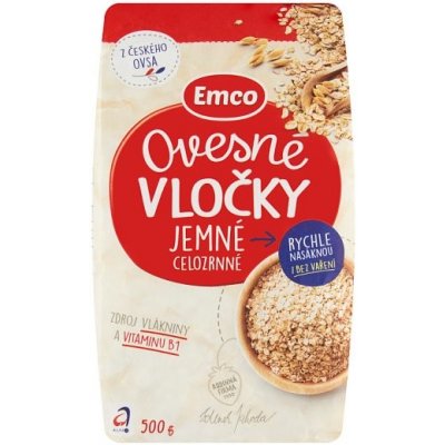 Emco Ovesné vločky jemné celozrnné 500 g – Zbozi.Blesk.cz