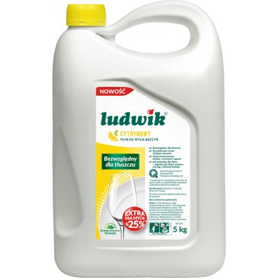 Ludwik Tekutý prostředek na mytí nádobí citron 5 l – HobbyKompas.cz