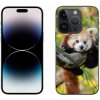 Pouzdro a kryt na mobilní telefon Apple mmCase Gelové iPhone 14 Pro - panda červená