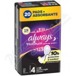 Always Platinum secure Night hygienické vložky s křidélky 20 ks – Hledejceny.cz