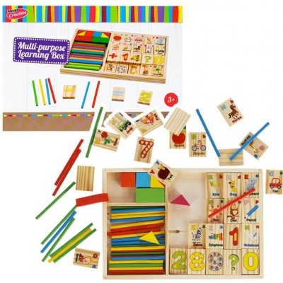 CreativeToys Dřevěný box Matematika čísla znaky tvary – Hledejceny.cz
