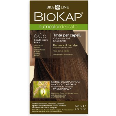 Biokap NutriColor Delicato barva na vlasy 6.06 blond tmavá Havana 140 ml – Zboží Mobilmania