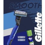 Gillette Mach 3 Start holící strojek + hlavice 2 ks + gel na holení 75 ml dárková sada – Zboží Mobilmania