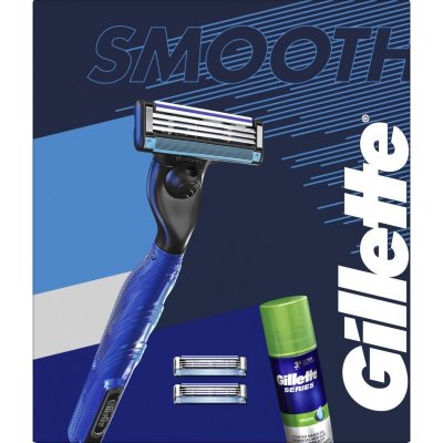 Gillette Mach 3 Start holící strojek + hlavice 2 ks + gel na holení 75 ml dárková sada – Zbozi.Blesk.cz