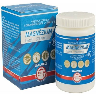 Galvex Magnosium laktát 500 mg + B6 100 ks – Hledejceny.cz