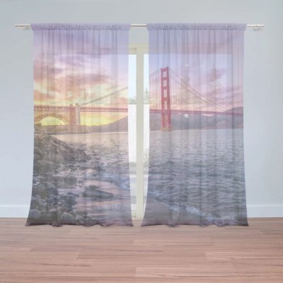 Sablio Záclony Golden Gate 5: 2ks 150x250cm – Hledejceny.cz